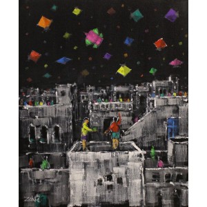 Zahid Saleem, 16 x 13 Inch, Acrylic on Canvas, Cityscape Painting, AC-ZS-125
